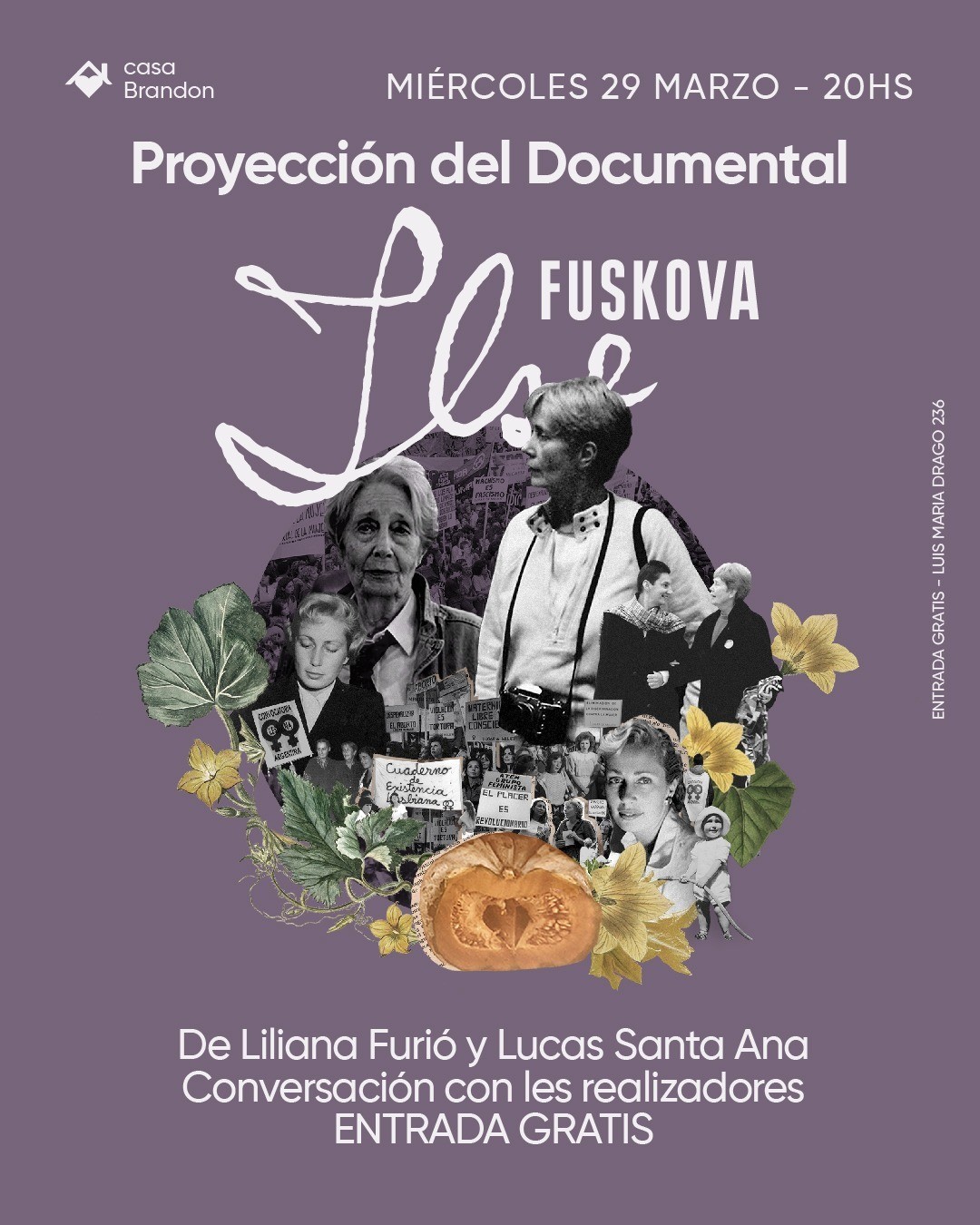 Miércoles 29 de Marzo - 20hs Proyección del documental Ilse Fuskova